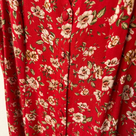 Katy D 90s Vintage Floral Dress Size 14 - Picture 3 of 10